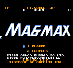 Magmax (USA) Title Screen